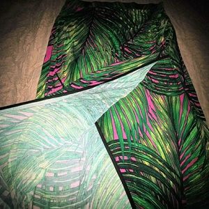Tall tropical print maxi skirt